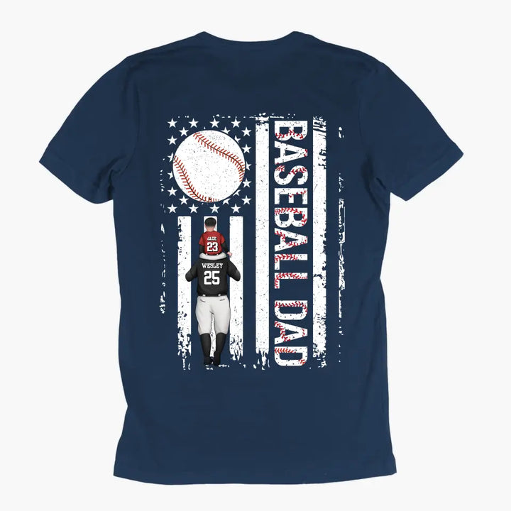 Baseball Dad - Personalized Custom T-shirt - Father's Day Gift For Dad