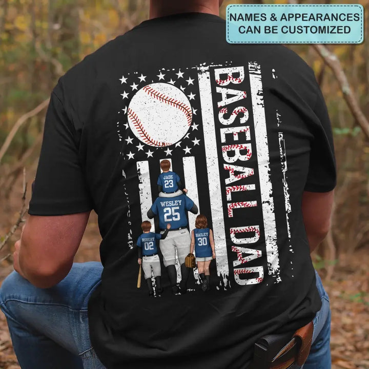 Baseball Dad - Personalized Custom T-shirt - Father's Day Gift For Dad