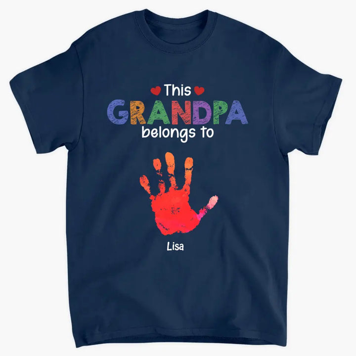 This Grandpa Belong To - Personalized Custom T-Shirt - Father's Day Gift For Grandpa