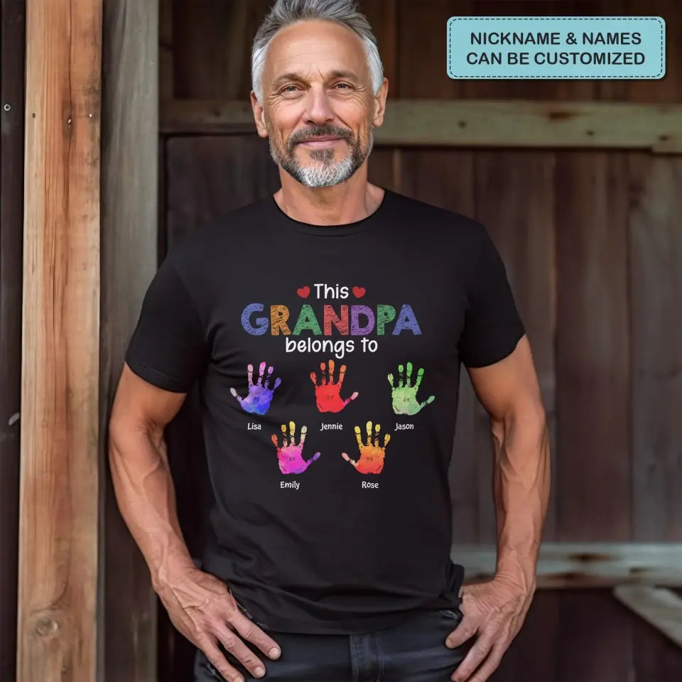 This Grandpa Belong To - Personalized Custom T-Shirt - Father's Day Gift For Grandpa