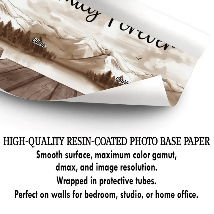 Family Forever - Personalized Custom Poster/Wrapped Canvas - Gift For Mom, Dad, Family Members