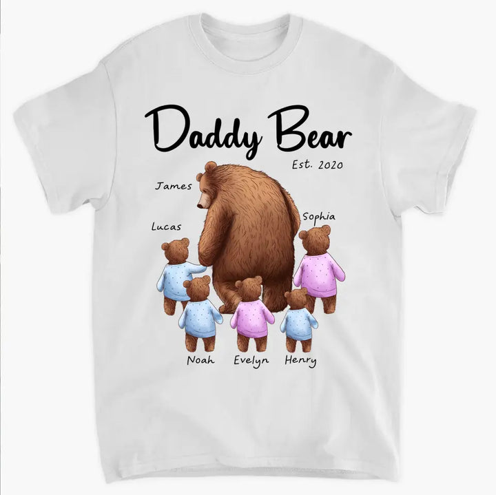 Daddy Bear - Personalized Custom T-shirt - Father's Day Gift For Dad