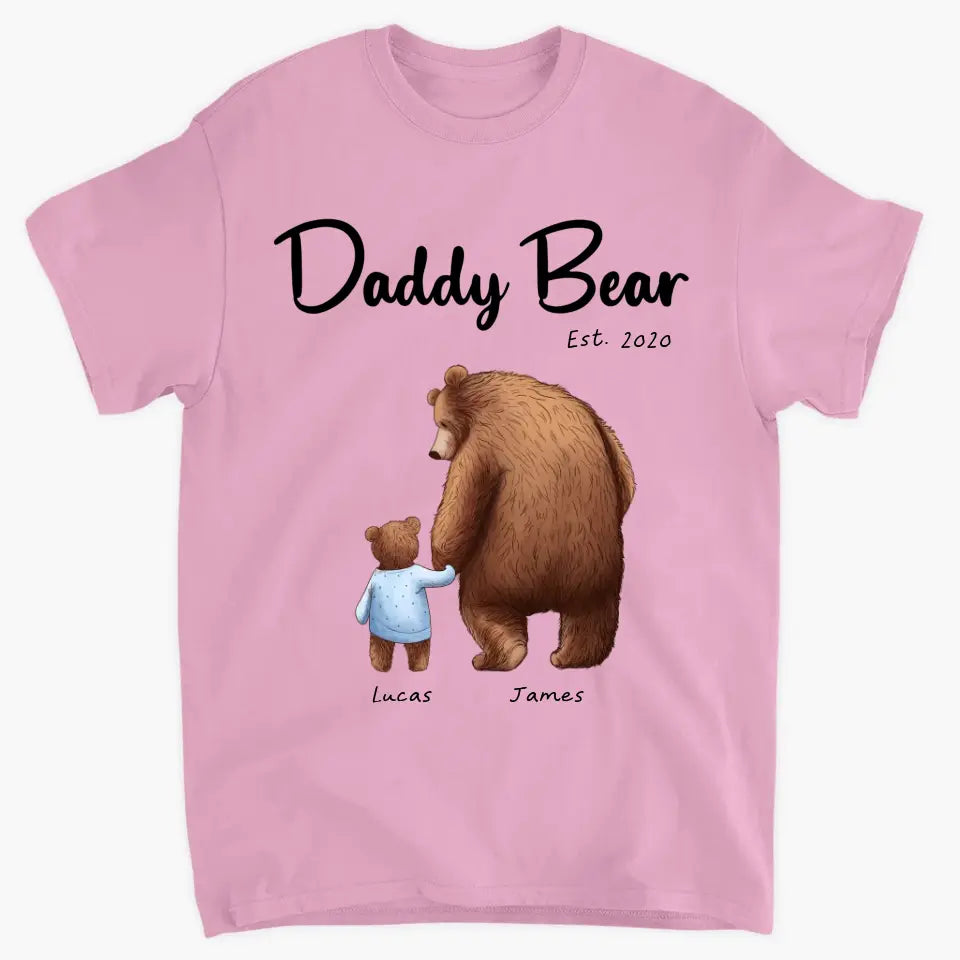 Daddy Bear - Personalized Custom T-shirt - Father's Day Gift For Dad
