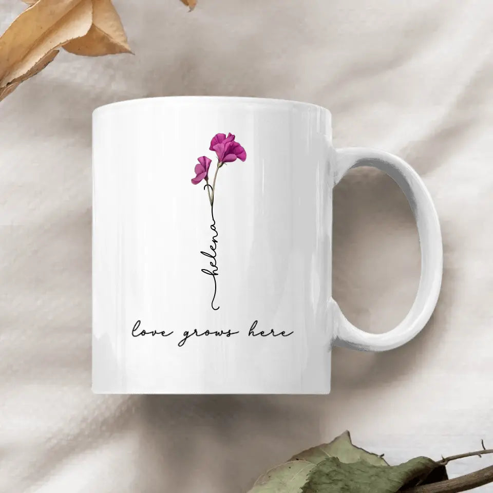 Nana's Garden - Personalized Custom White Mug - Gift For Grandma, Family Members