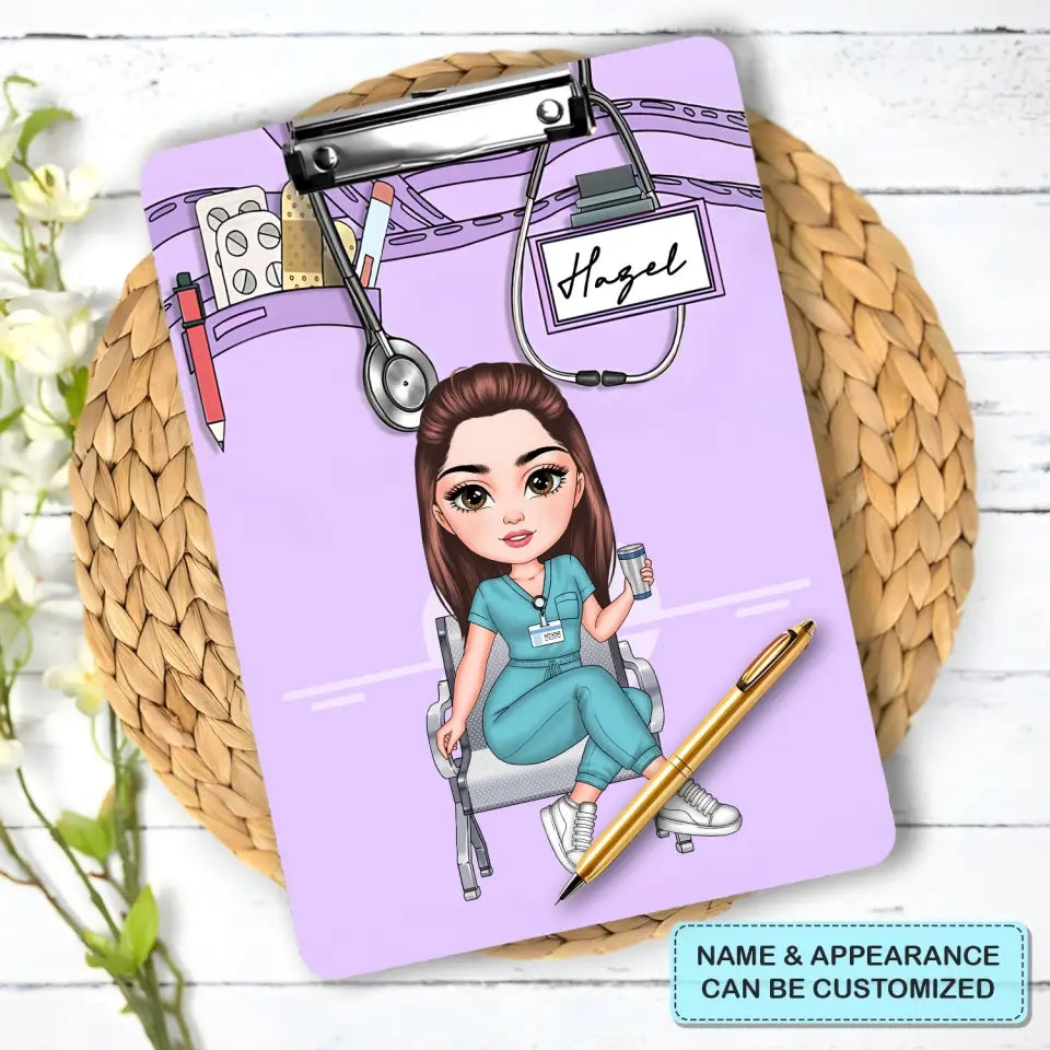 Nurse Scrub Life- Personalized Custom Clipboard - Nurse's Day, Appreciation Gift For Nurse