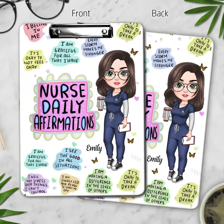 Nurse Daily Affirmation - Personalized Custom Clipboard - Nurse's Day, Appreciation Gift For Nurse