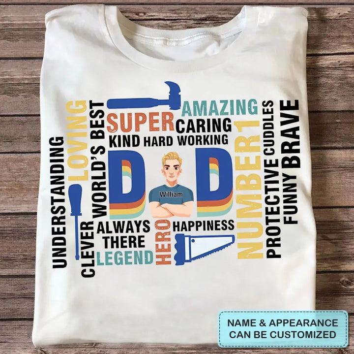 Super Dad - Personalized Custom T-shirt - Father's Day Gift For Dad