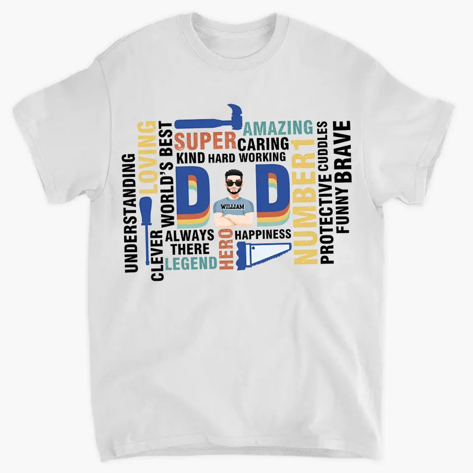 Super Dad - Personalized Custom T-shirt - Father's Day Gift For Dad