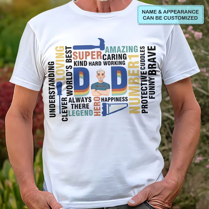 Super Dad - Personalized Custom T-shirt - Father's Day Gift For Dad