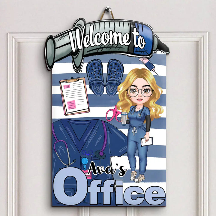 Nurse Life - Personalized Custom Door Sign - Nurse's Day, Appreciation Gift For Nurse