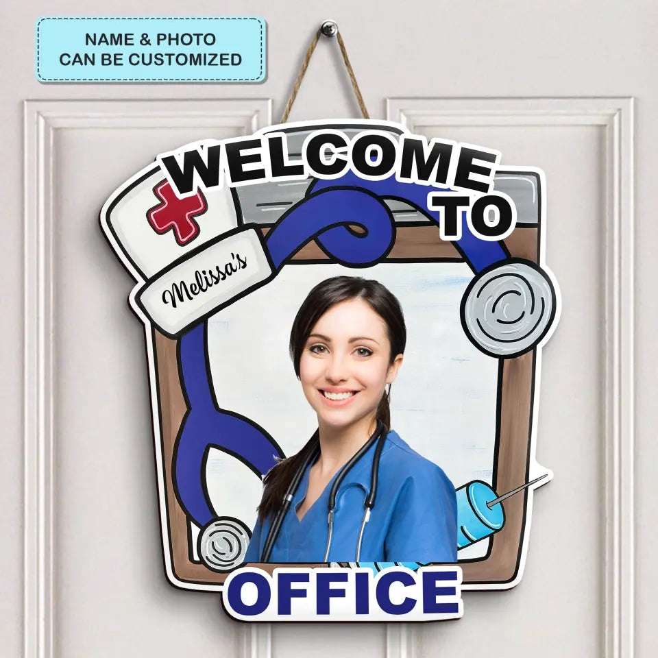Welcome To Nurse Office - Personalized Custom Door Sign - Nurse's Day, Appreciation Gift For Nurse