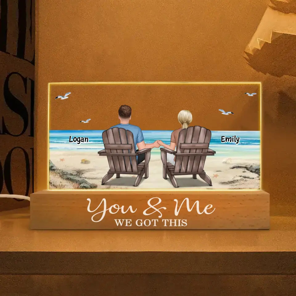 You And Me We Got This - Personalized Custom Name Night Light - Gift For Couple