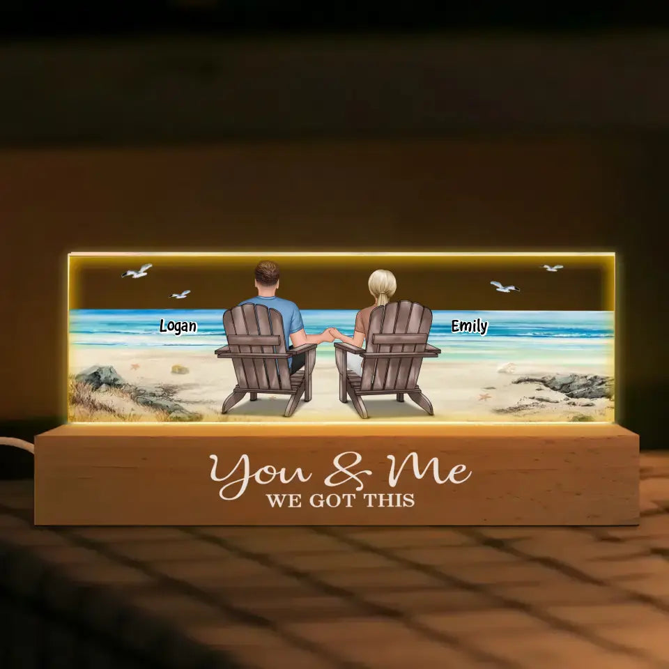 You And Me We Got This - Personalized Custom Name Night Light - Gift For Couple