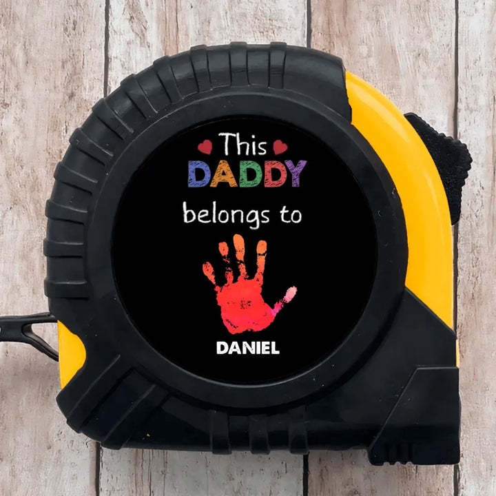 This Dad Belongs To - Personalized Custom Tape Measure - Father's Day Gift For Dad, Grandpa