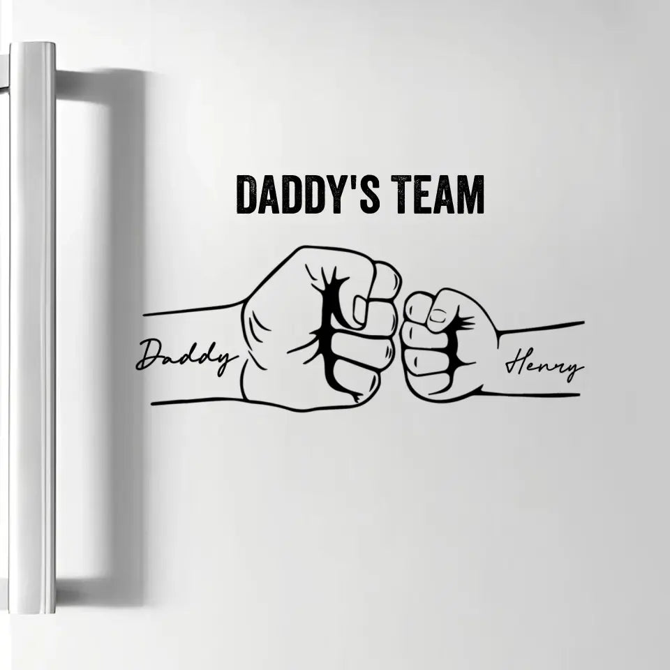 Daddy's Team - Personalized Decal - Gift For Dad