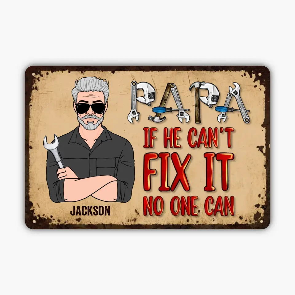 Dad's Garage - Personalized Metal Sign - Father's Day Gift For Dad, Grandpa copy