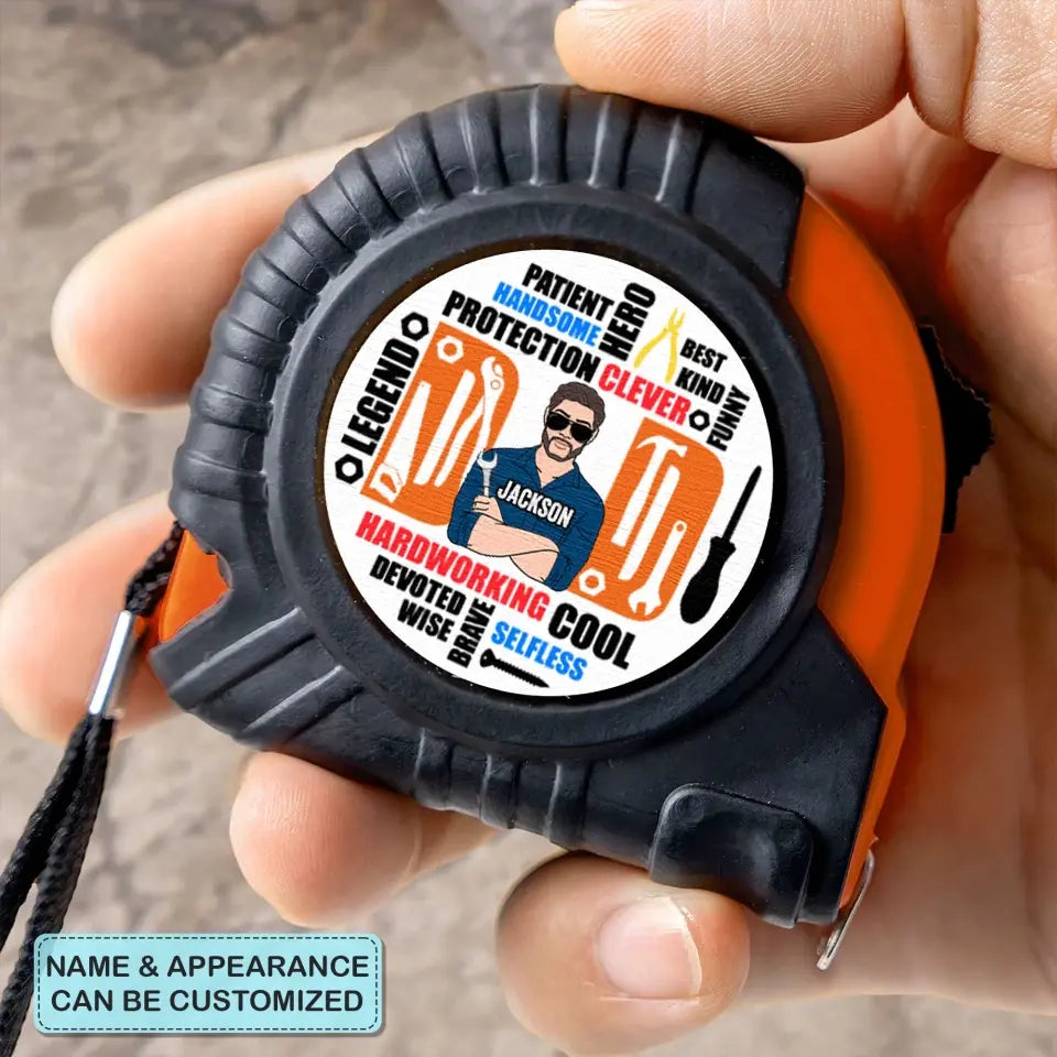 Mechanic Dad - Personalized Custom Tape Measure - Father's Day Gift For Dad, Grandpa