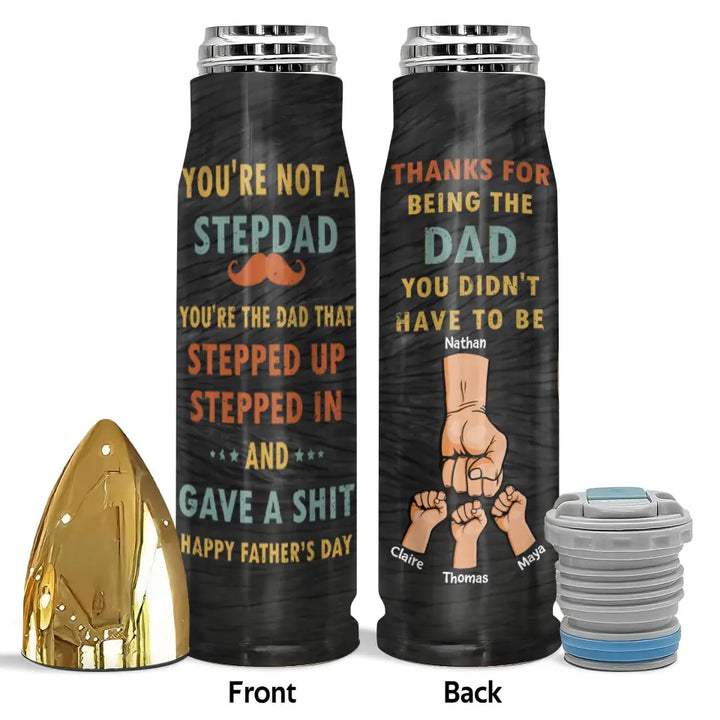 Stepdad Gift - Personalized Custom Bullet Tumbler - Father's Day Gift For Grandpa, Dad