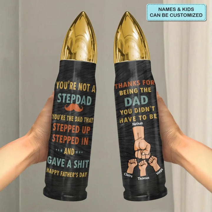 Stepdad Gift - Personalized Custom Bullet Tumbler - Father's Day Gift For Grandpa, Dad