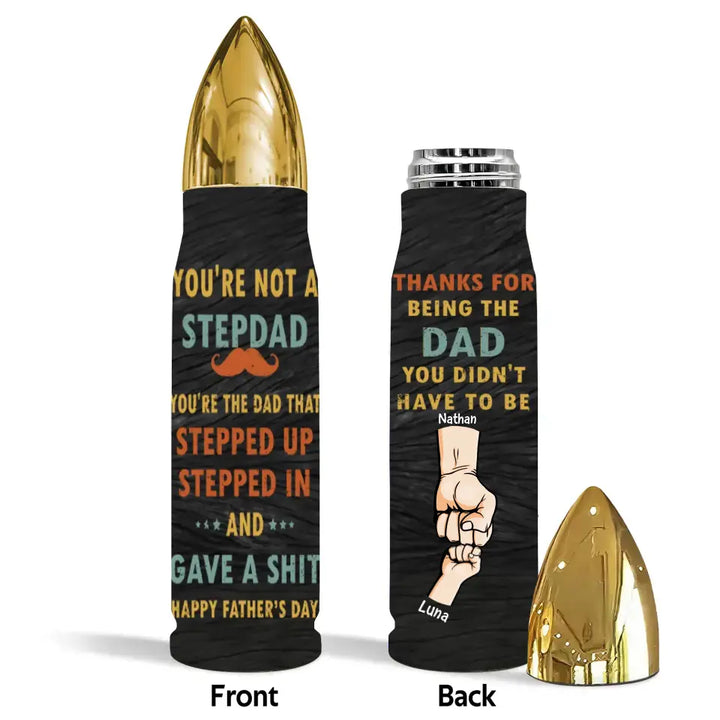 Stepdad Gift - Personalized Custom Bullet Tumbler - Father's Day Gift For Grandpa, Dad