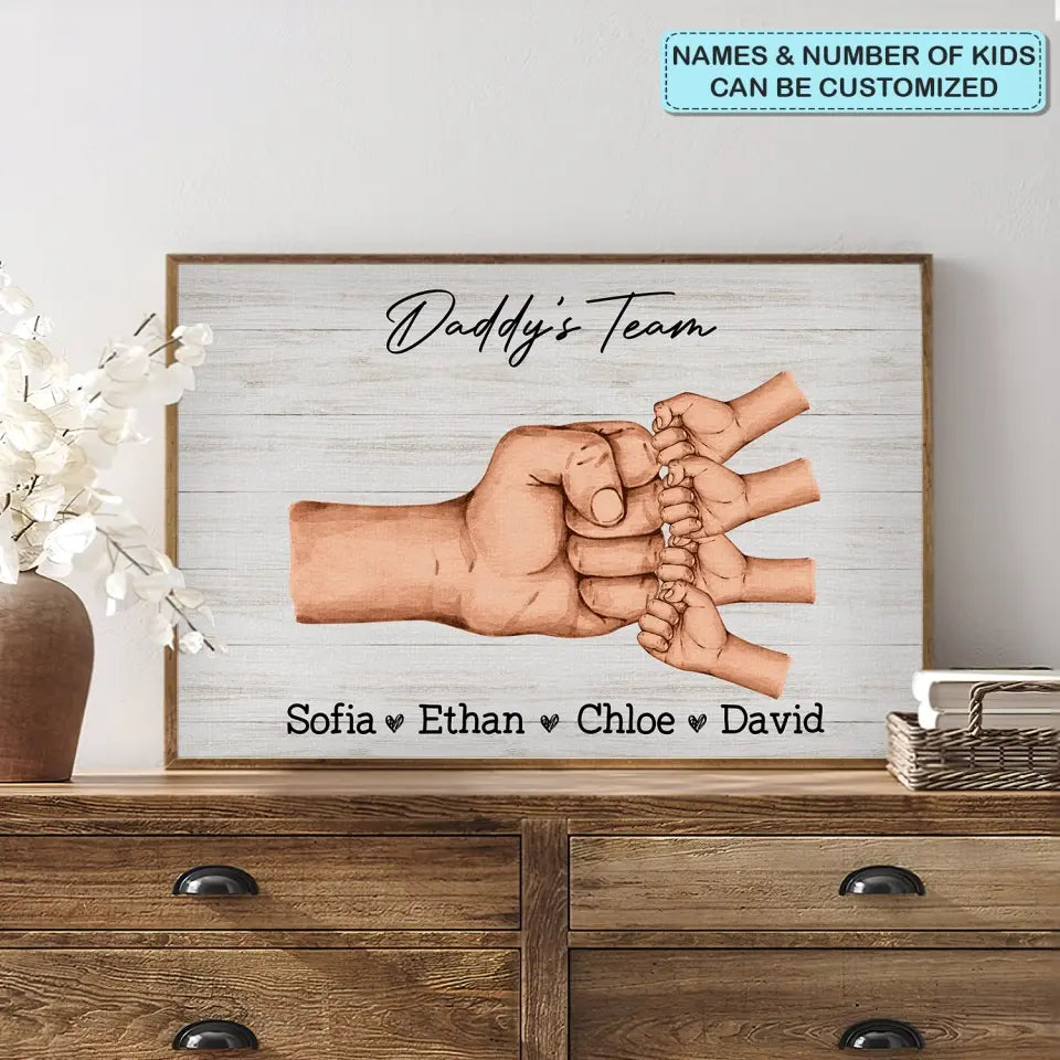 Grandpa's Term - Personalized Custom Poster/Wrapped Canvas - Father's Day Gift For Grandpa, Dad