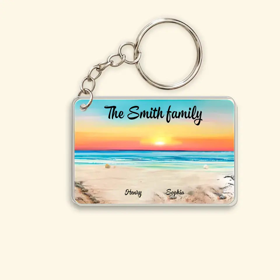 Our Family - Personalized Custom Acrylic Keychain - Gift For Family Members