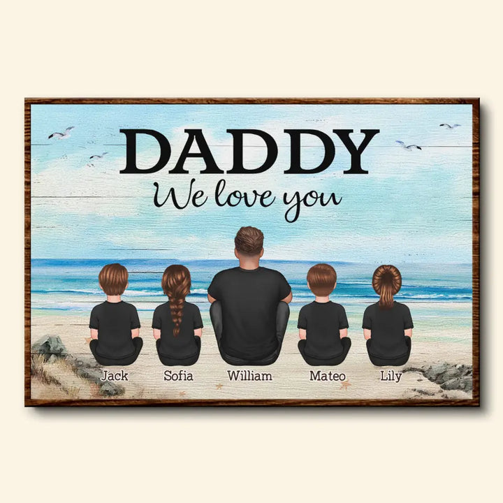 You Are The World - Personalized Custom Poster/Wrapped Canvas - Father's Day Gift For Grandpa, Dad