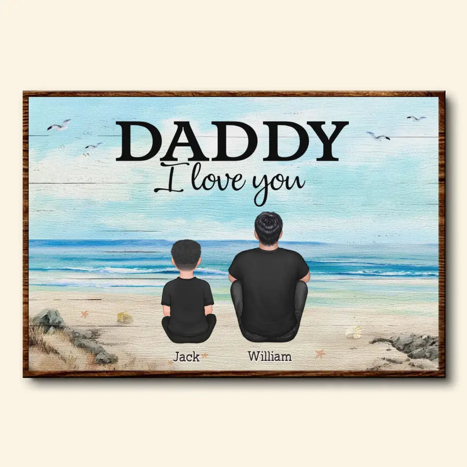 You Are The World - Personalized Custom Poster/Wrapped Canvas - Father's Day Gift For Grandpa, Dad