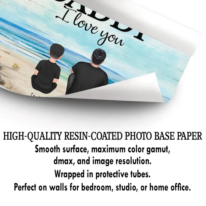 You Are The World - Personalized Custom Poster/Wrapped Canvas - Father's Day Gift For Grandpa, Dad