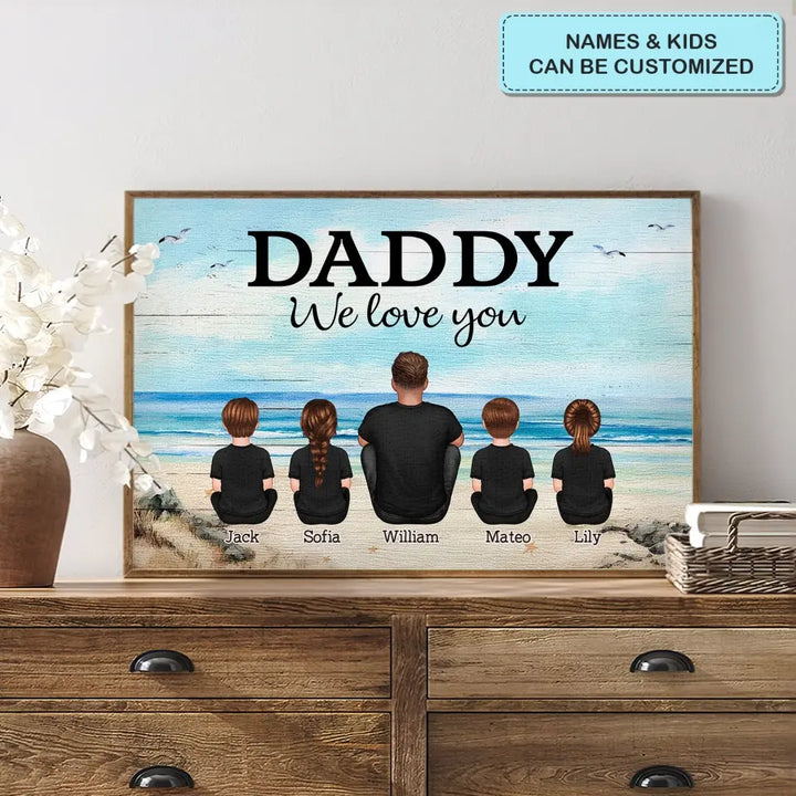 You Are The World - Personalized Custom Poster/Wrapped Canvas - Father's Day Gift For Grandpa, Dad