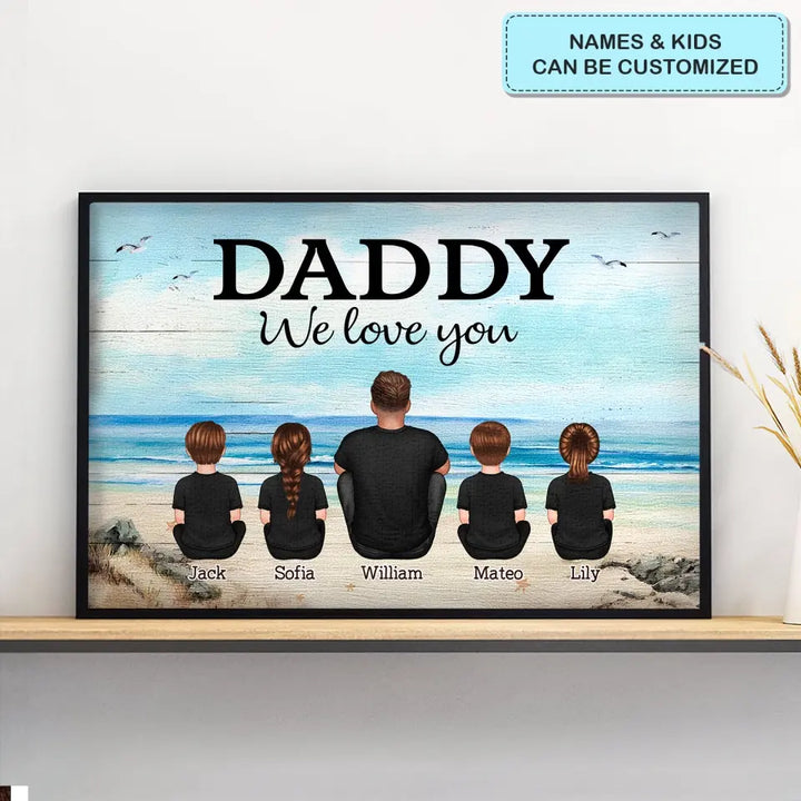 You Are The World - Personalized Custom Poster/Wrapped Canvas - Father's Day Gift For Grandpa, Dad