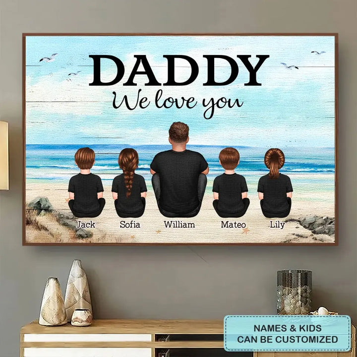 You Are The World - Personalized Custom Poster/Wrapped Canvas - Father's Day Gift For Grandpa, Dad