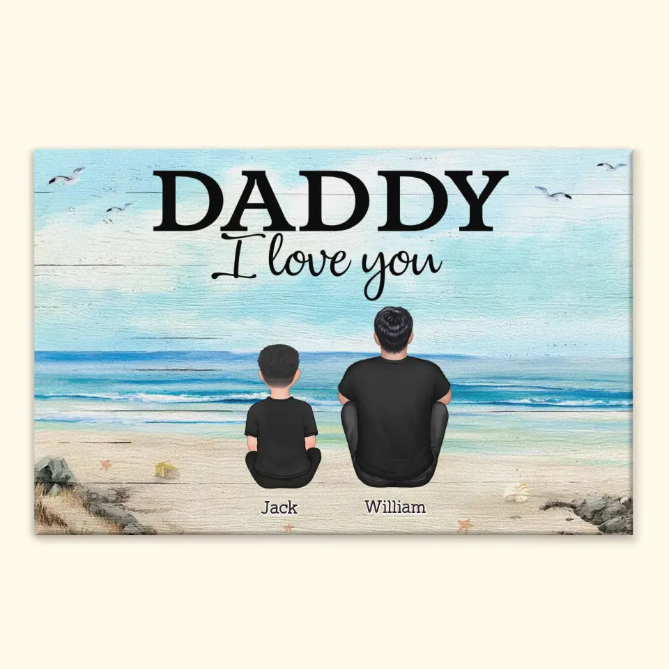 You Are The World - Personalized Custom Poster/Wrapped Canvas - Father's Day Gift For Grandpa, Dad