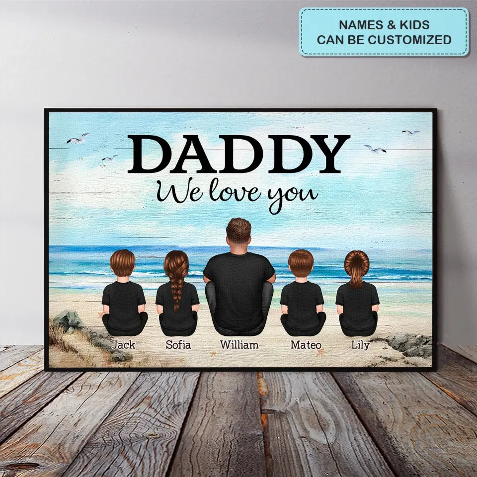 You Are The World - Personalized Custom Poster/Wrapped Canvas - Father's Day Gift For Grandpa, Dad