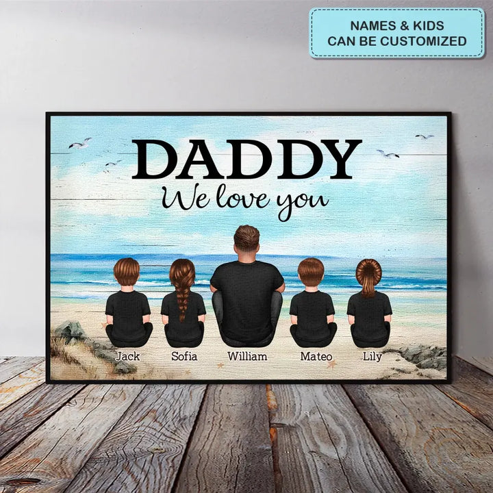 You Are The World - Personalized Custom Poster/Wrapped Canvas - Father's Day Gift For Grandpa, Dad