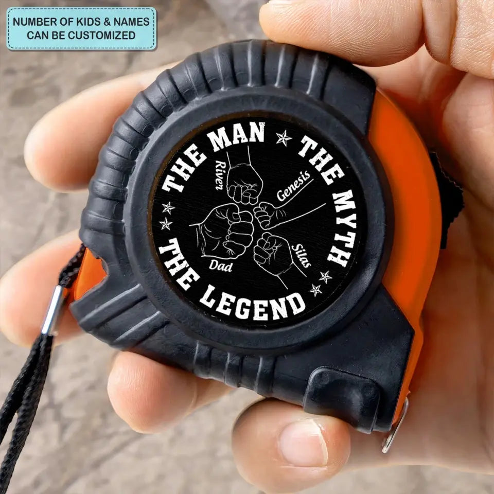 The Man The Myth The Legend - Personalized Custom Tape Measure - Father's Day Gift For Grandpa, Dad