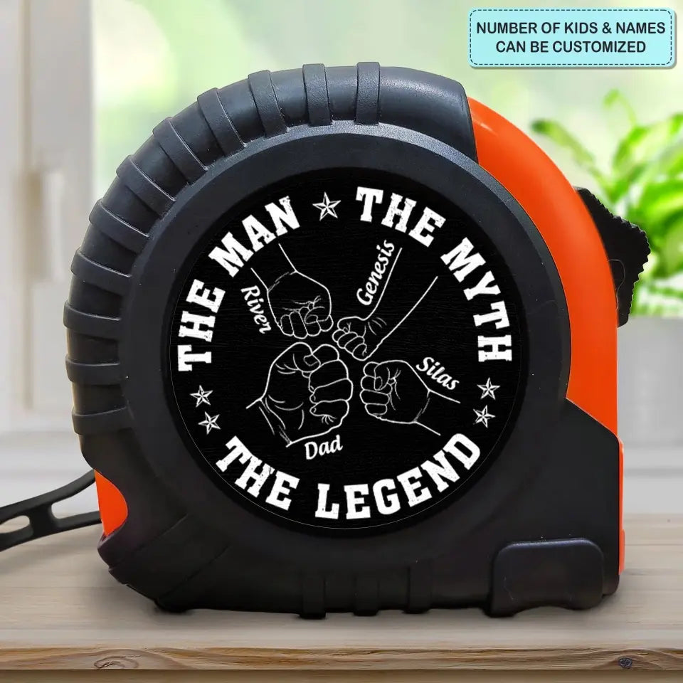 The Man The Myth The Legend - Personalized Custom Tape Measure - Father's Day Gift For Grandpa, Dad