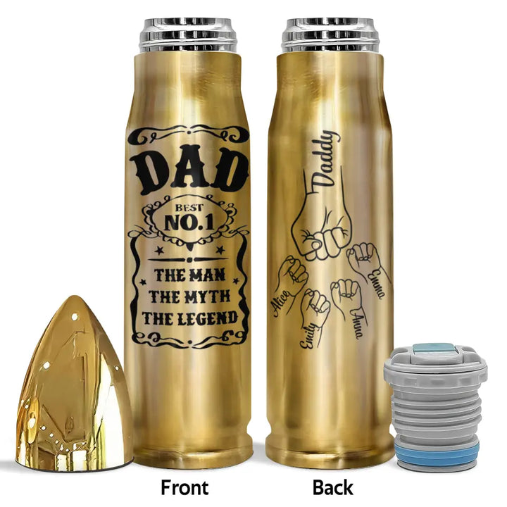 The Man The Myth The Legend - Personalized Custom Bullet Tumbler - Father's Day Gift For Grandpa, Dad