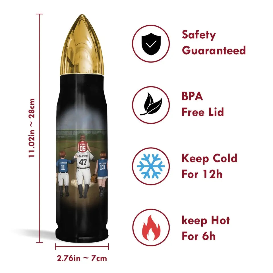 My Favorite Baseball Player - Personalized Custom Bullet Tumbler - Father's Day Gift For Dad