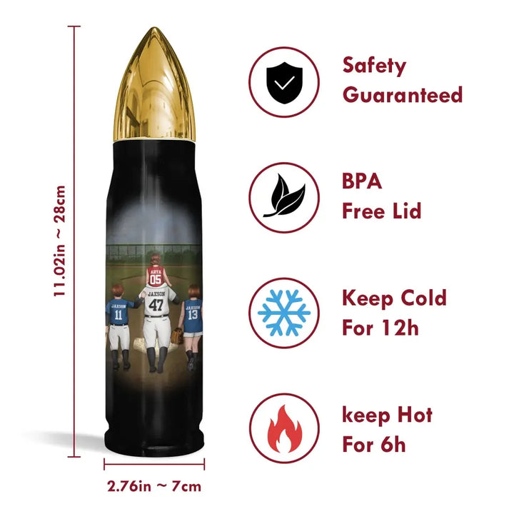 My Favorite Baseball Player - Personalized Custom Bullet Tumbler - Father's Day Gift For Dad