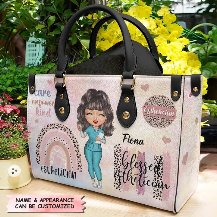 Esthetician Life - Personalized Custom Leather Bag - Gift For Esthetician