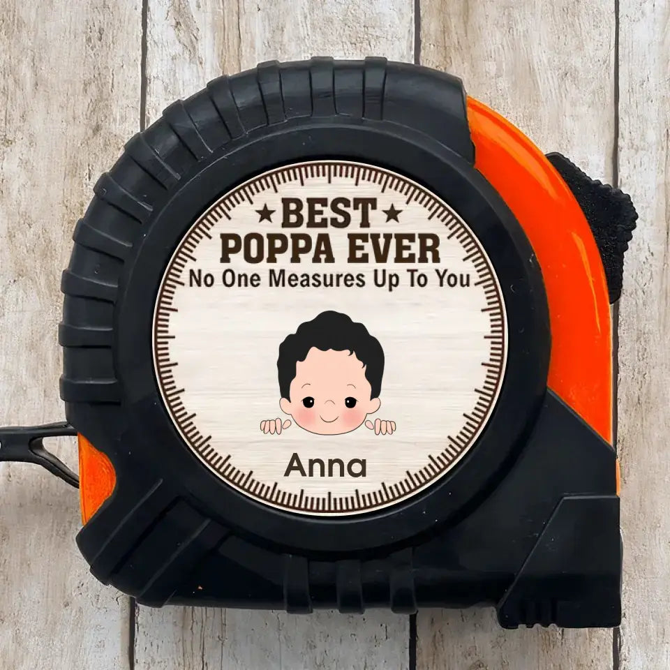 Best Papa Ever - Personalized Custom Tape Measure - Father's Day Gift For Grandpa, Dad