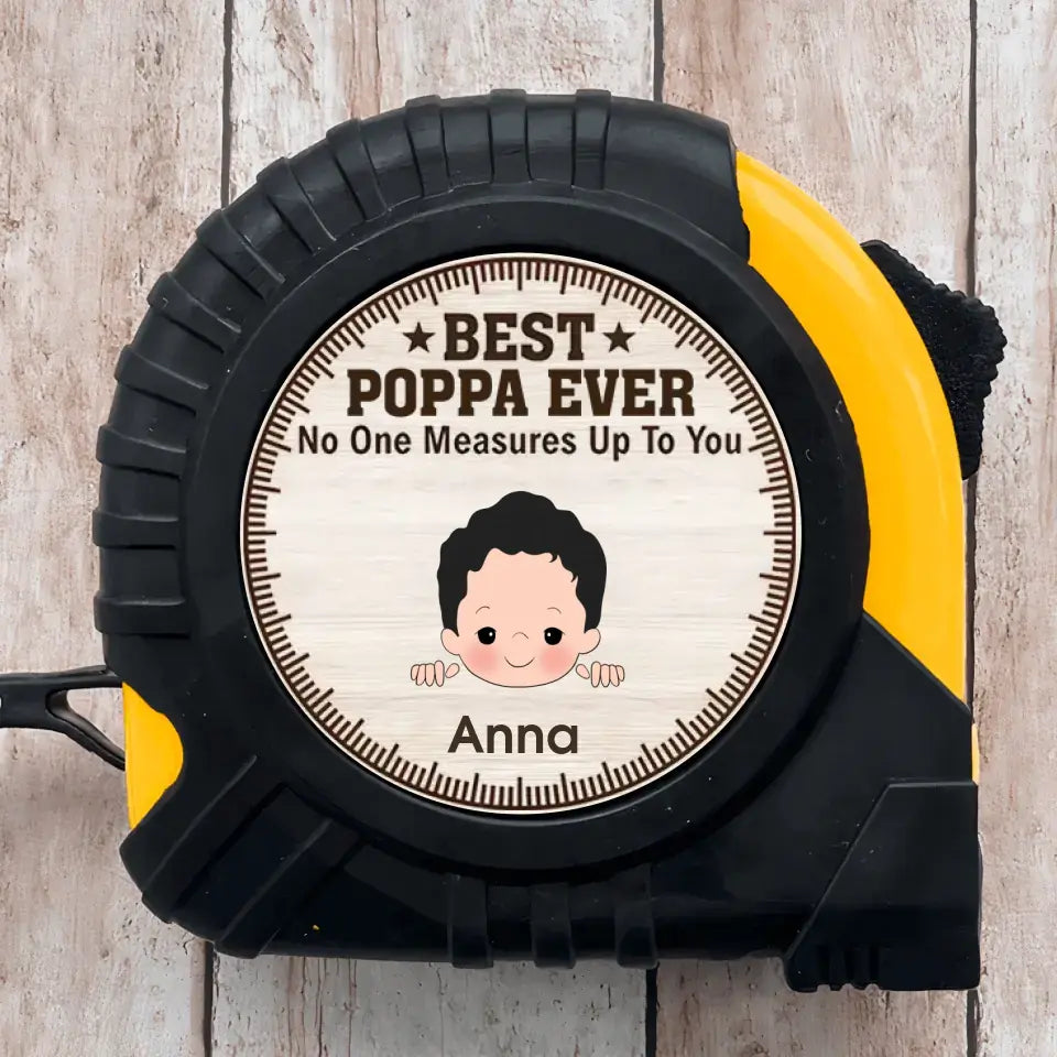 Best Papa Ever - Personalized Custom Tape Measure - Father's Day Gift For Grandpa, Dad