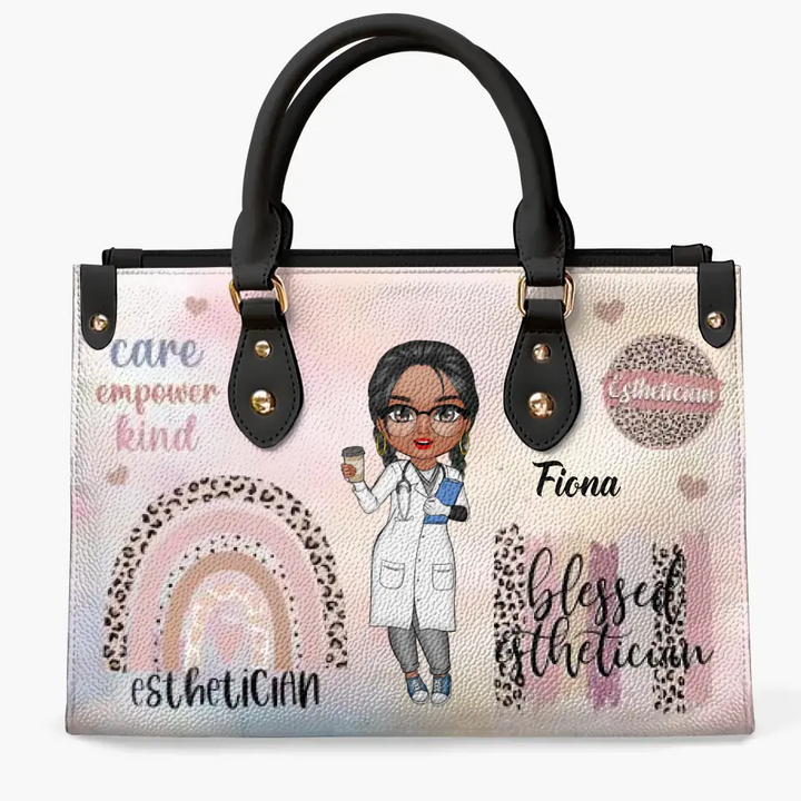 Esthetician Life - Personalized Custom Leather Bag - Gift For Esthetician
