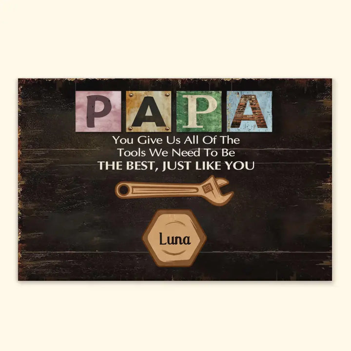 You Give Us All The Tools We Need - Personalized Custom Poster/Wrapped Canvas - Father's Day Gift For Grandpa, Dad