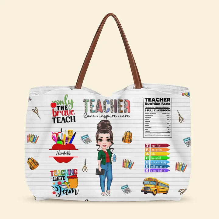 Teaching Is My Jam - Personalized Custom Tote Bag - Teacher's Day, Appreciation Gift For Teacher