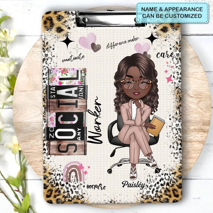 Social Worker Life - Personalized Custom Clipboard -  Gift For Social Worker