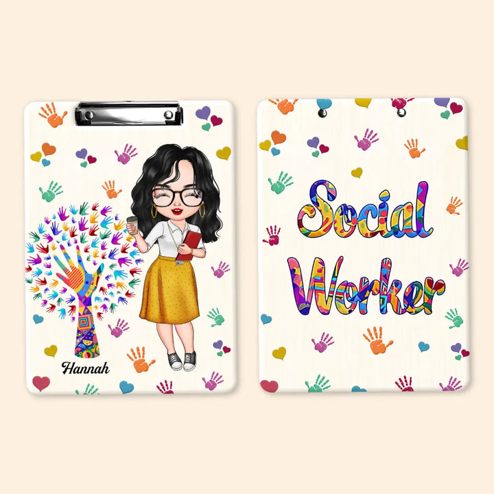 Being A Social Worker - Personalized Custom Clipboard - Gift For Social Worker