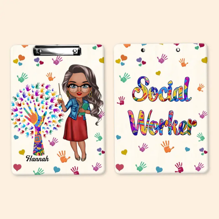 Being A Social Worker - Personalized Custom Clipboard - Gift For Social Worker