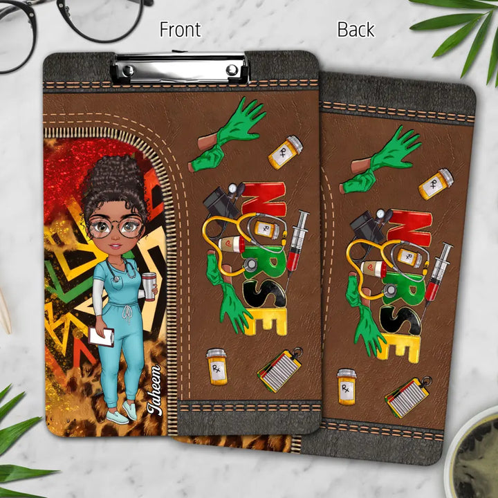 Juenteenth Nurse - Personalized Custom Clipboard - Nurse's Day, Appreciation Gift For Nurse
